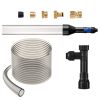 VEVOR Aquarium Vacuum Gravel Cleaner, 25 ft PVC Hose Fish Tank Vacuum Gravel Cleaner, Siphon Fish Tank Cleaner Vacuum, 3 Types of Brass Adapters