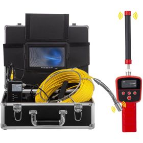 VEVOR Sewer Camera with Locator, 165' Cable, Drain Camera w/ 512Hz Sonde Transmitter & Receiver