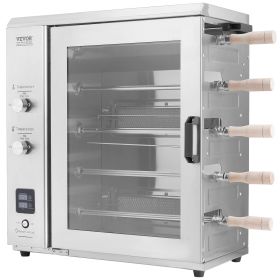 VEVOR Shawarma Grill Machine, 5 Strings of Barbecue Capacity, Chicken Shawarma Cooker Machine with 2 Burners