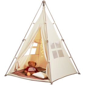 VEVOR Kids Play Tent, Teepee Tent for Kids 1-5 Years Old, Tent for Kids with Windows for Indoor and Outdoor