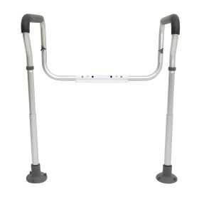 VEVOR Toilet Safety Rail, Bathroom Toilet Seat Frame, Adjustable Width & Height Fit Most Toilets, Supports 300lbs