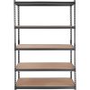 VEVOR Storage Shelving Unit, 5-Tier Adjustable, 2000 lbs Capacity, Heavy Duty Garage Shelves Metal Organizer Utility Rack, Black