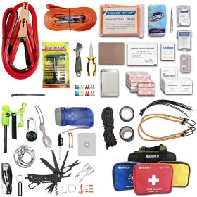 QUADKIT ATV Emergency Kit (106 Essential Items) for ATV;  UTV;  SxS;  4 Wheelers;  Quads;  Side by Sides;  4x4s;  Off-Road | 4-in-1 Kit: Auto Kit;  Fi