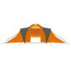 Camping Tent 9 Persons Fabric Gray and Orange