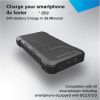 20; 000mah Rugged & Waterproof 18W Power Delivery USB-C Port Power Bank. Portable Phone Charger with Flashlight. Compatible with iPhone;  Samsung Gala