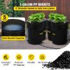 VEVOR DWC Hydroponic System, 5 Gallon 4 Buckets, Deep Water Culture Growing Bucket, Hydroponics Grow Kit with Pump, Air Stone and Water Level Device