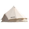 VEVOR 3-5 Person Canvas Glamping Bell Tent, Breathable Waterproof Yurt Tent with Stove Jack and Detachable Side Wall for Family Camping