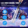 VEVOR Aquarium Vacuum Gravel Cleaner, 25 ft PVC Hose Fish Tank Vacuum Gravel Cleaner, Siphon Fish Tank Cleaner Vacuum, 3 Types of Brass Adapters