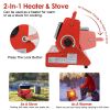 2 in 1 Portable Butane Burner Heater Outdoor Butane Gas Heater Warmer Heating Cooking Stove Cooker for Camping Fishing RV Travel