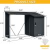 5.18' Dual-Purpose Outdoor Firewood Rack & Heavy Steel Storage Shed,Weather-Resistant