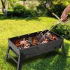 Portable Charcoal Grill Stainless Steel Winter Outdoor Folding BBQ Tabletop Barbecue Grill Tools