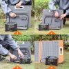 200W Portable Power Station, FlashFish 40800mAh Solar Generator with 110V AC Outlet/2 DC Ports/3 USB Ports, USB-C/QC3.0 for Phones