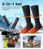 Wavmill Rechargeable Heated Set - Heated Socks and Hand Warmers for Men - 2 Packs 12000mAh Electric Foot Warmers - Gifts for Hunting, Fishing