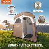 VEVOR Camping Shower Tent, 83" x 42" x 83" 2 Rooms Oversize Outdoor Portable Shelter, Privacy Tent with Detachable Top, Pockets