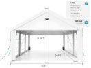 Party Tent- 10x20FT Heavy Duty Canopy Tent with Removable sidewals,outdoor Waiterpro Patio camping Gazebo sheter