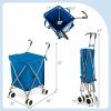 Folding Shopping Utility Cart with Water-Resistant Removable Canvas Bag